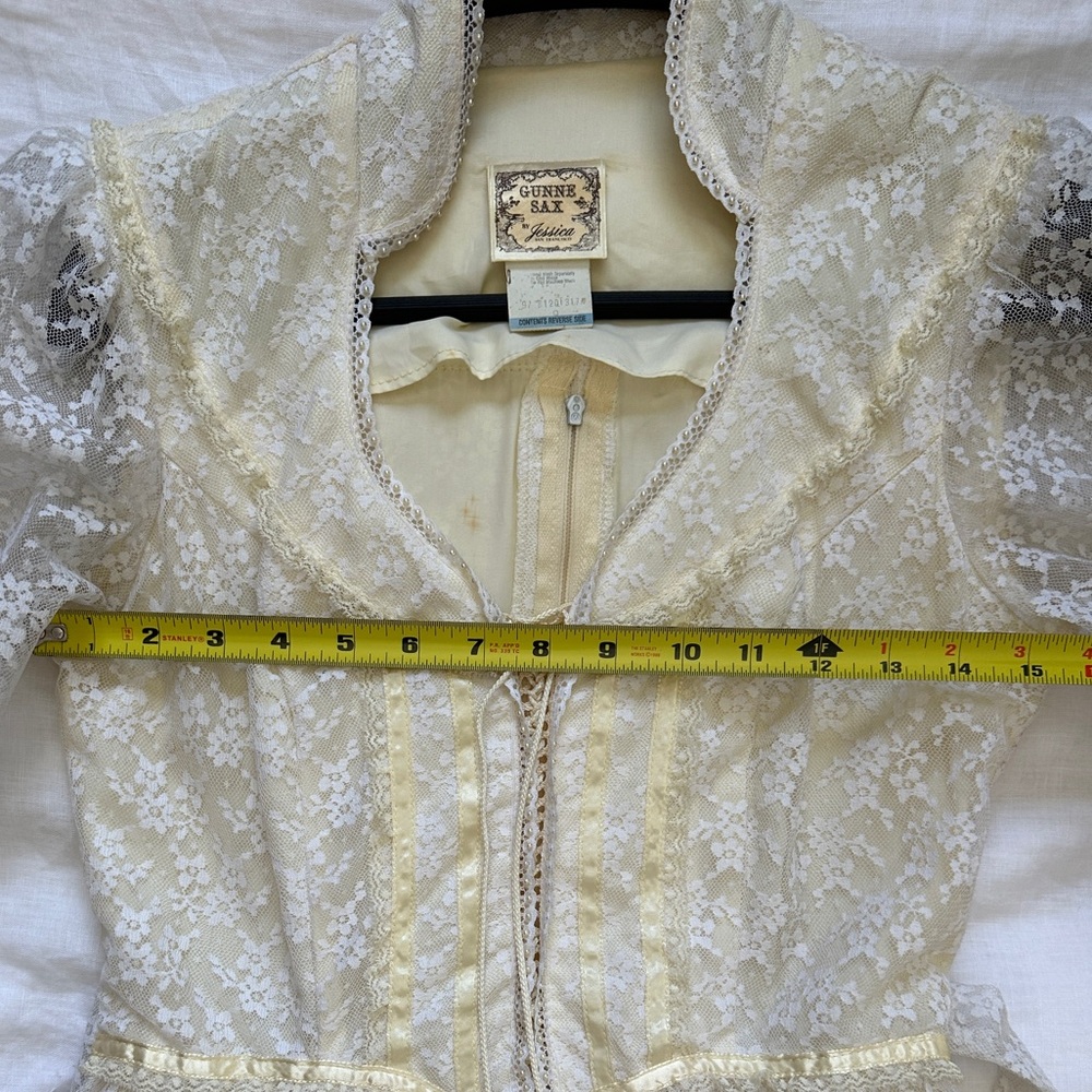 1980’s Gunne Sax Wedding Gown - Picture 8 of 11